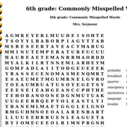 Commonly misspelled words 5th grade