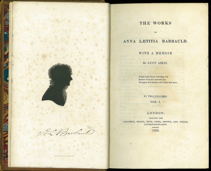 The rights of woman anna laetitia barbauld analysis