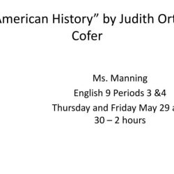 History american judith ortiz cofer