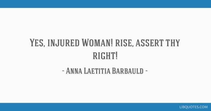 The rights of woman anna laetitia barbauld analysis