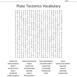 Plate tectonics crossword puzzle answer key pdf